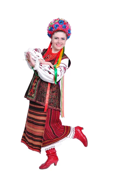 乌克兰语 (俄语) 的民族服装的女孩 — 图库照片