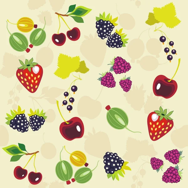 果実のベクトルの背景 — ストックベクタ