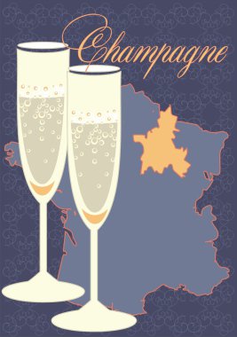 Glass of champagne clipart