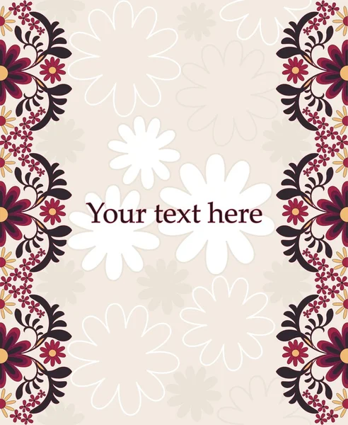 Fondo decorativo vectorial con colorida flor de manzanilla — Vector de stock