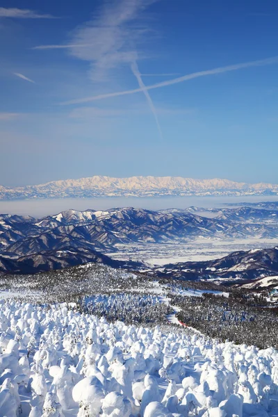 М'які паморозь та Mt. Iide в Японії — стокове фото
