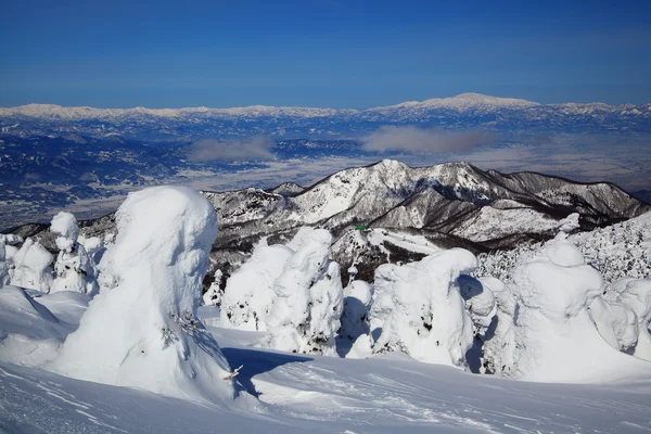 Rime suave e Mt. Gassan em Japão — Fotografia de Stock