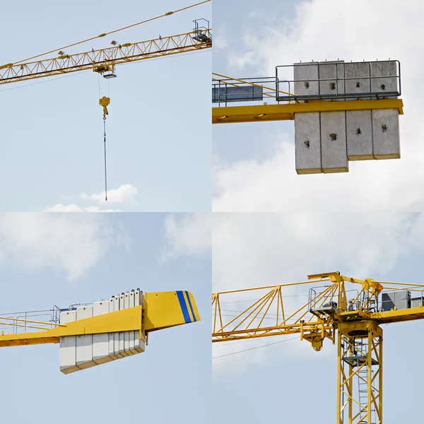 stock image Details of a crane on a construction site.