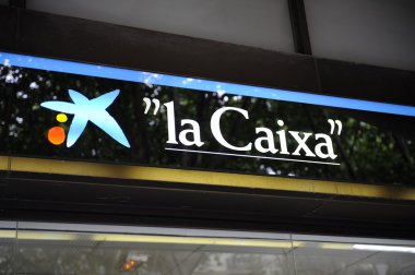 Central branch of La Caixa Bank in Palma clipart