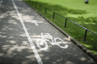 Sign on bike lane clipart