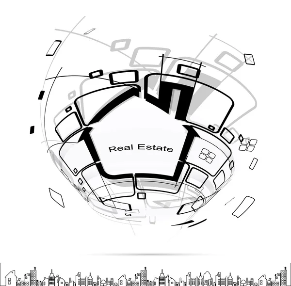 Projekt Stadtimmobilienkreis — Stockvektor