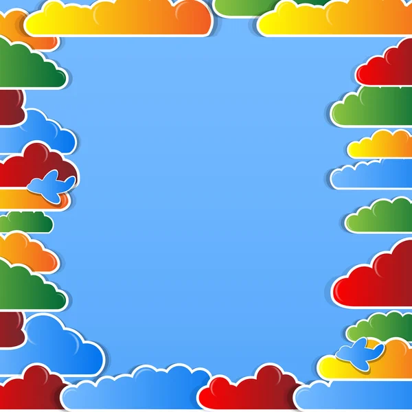 Astratto sfondo nuvole di carta — Vettoriale Stock