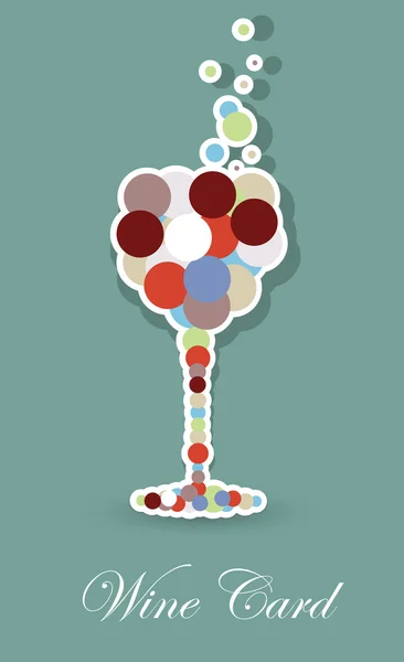Conception de carte de vin — Image vectorielle