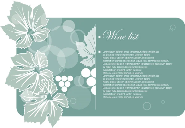 Cadre de vin conception du site — Image vectorielle