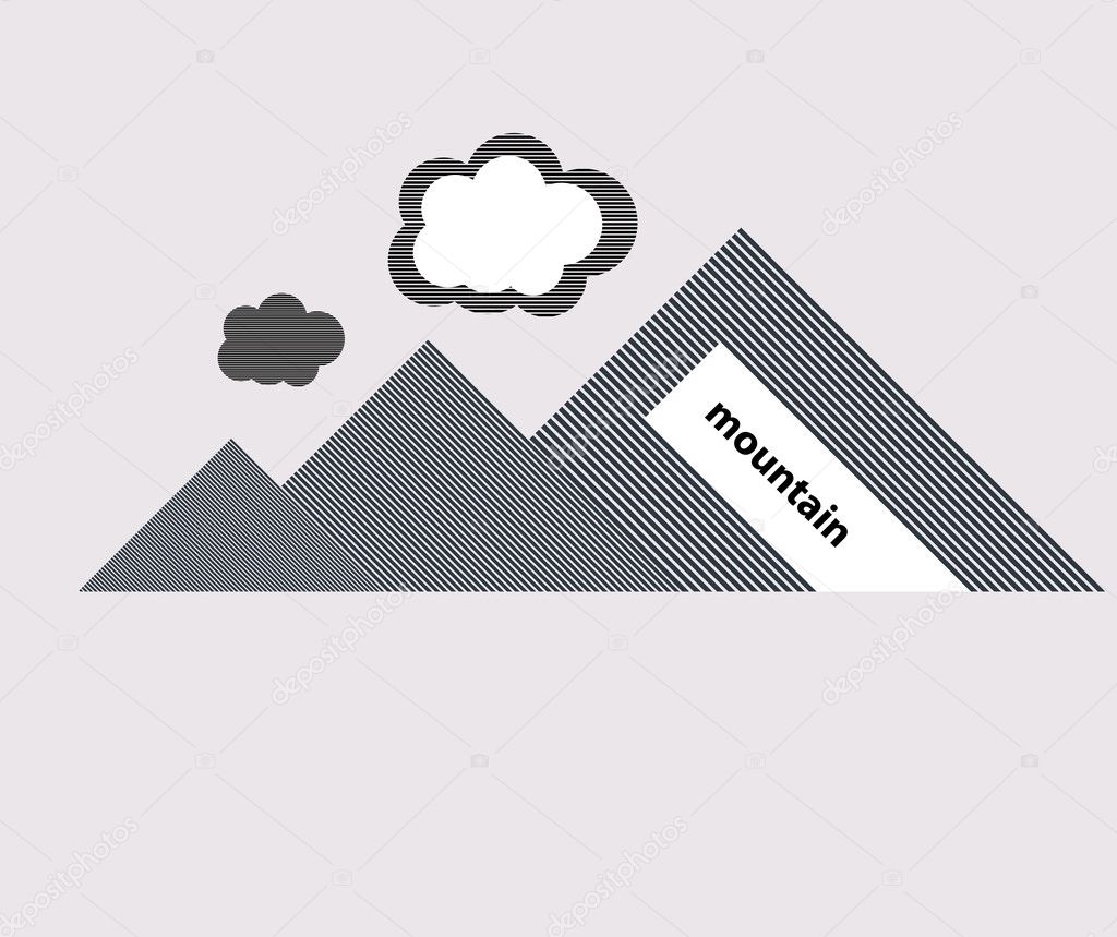 Range of mountains with clouds vector format background eps10