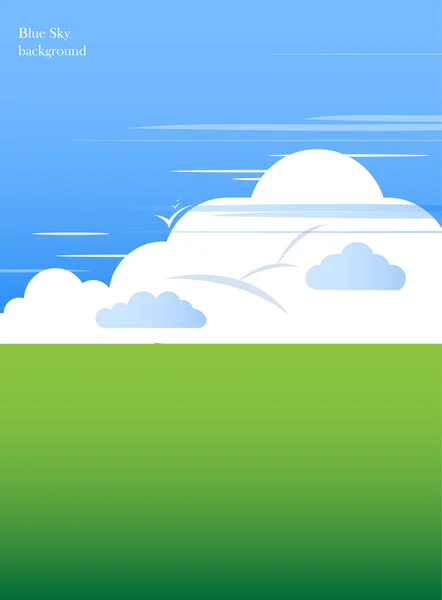 Abstrato céu azul com nuvens vetor de fundo — Vetor de Stock