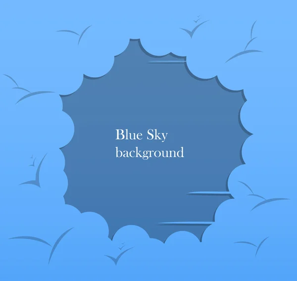 Abstracte blauwe hemel met wolken achtergrond vector — Stockvector