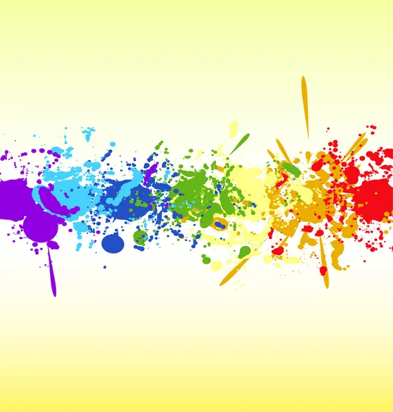 颜色彩虹油漆溅为背景矢量 eps — 图库矢量图片