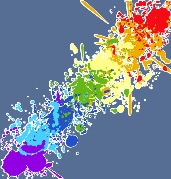 Color pintura arco iris salpicaduras para el vector de fondo eps — Vector de stock
