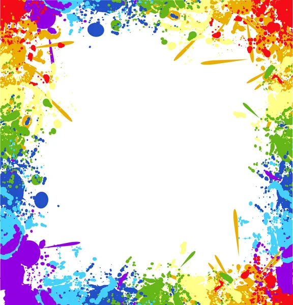 Color rainbow paint splashes for background vector eps — Stock Vector