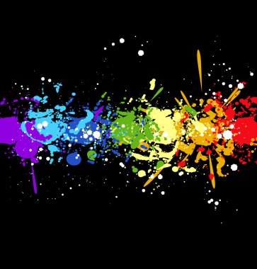 Color rainbow paint splashes for background vector eps clipart