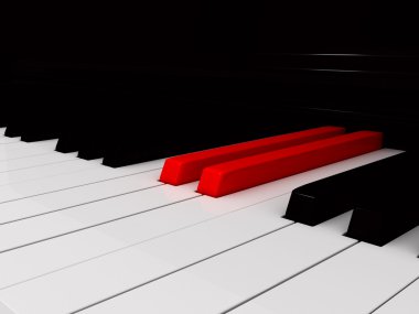 piyano kırmızı tuşa