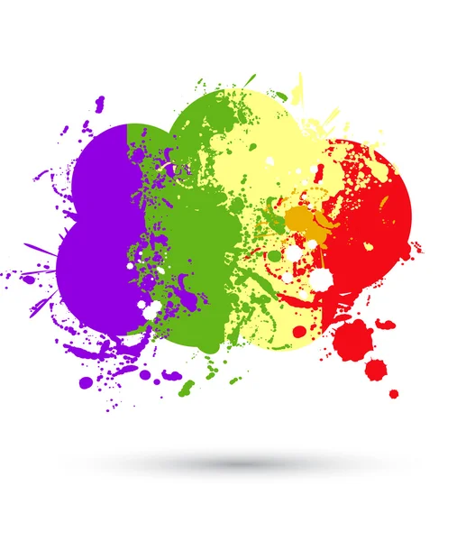 Color paint splashes cloud for background vector — Stock Vector