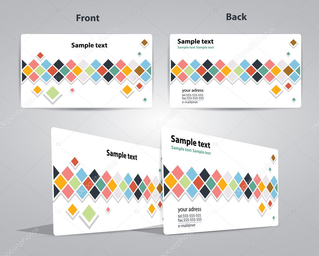 Business card cube design vector illustration eps
