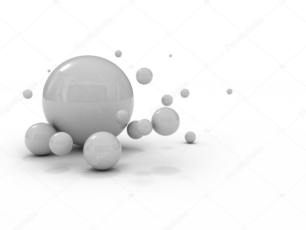Abstract business bubbles background in grey color