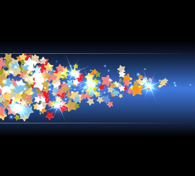 Abstract dark color stars vector background clipart