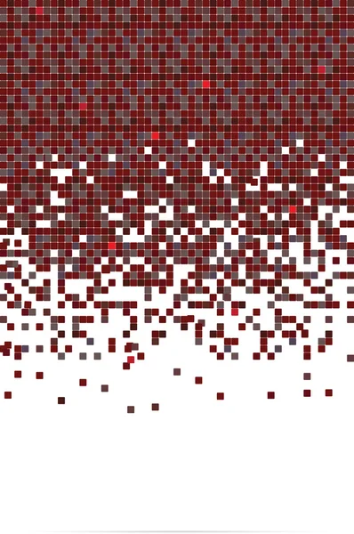 Abstract red pixel mosaic vector background illustration — Stock Vector