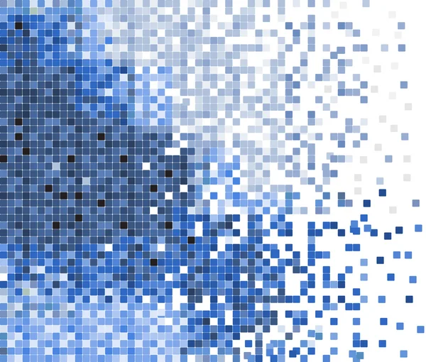 Abstract blue pixel mosaic vector background illustration — Stock Vector