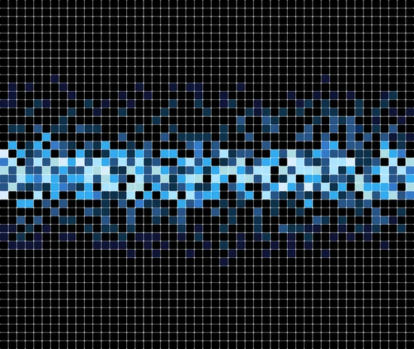 抽象的な青いピクセル モザイク ベクトル背景イラスト — ストックベクタ