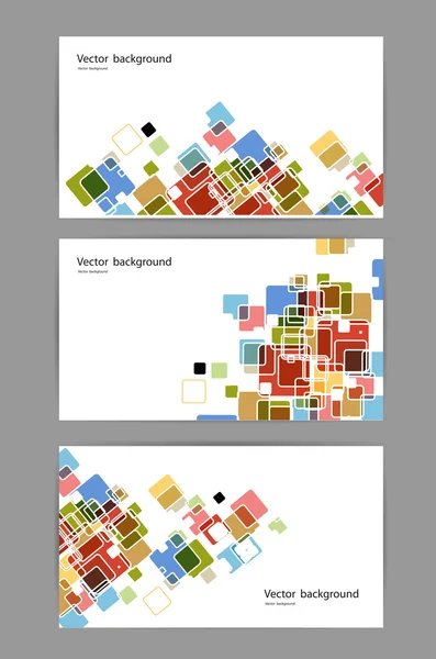 Abstracte visitekaartjes kubus felle kleur vector achtergrond — Stockvector