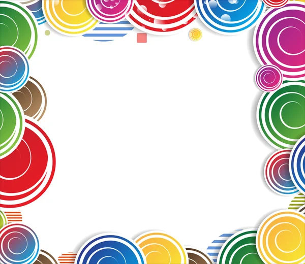 Abstrakte Kinderfarbe helle Ringe Vektor Hintergrund — Stockvektor