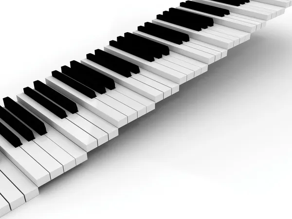 Фортепиано черно-белые лестницы растут на заднем плане — стоковое фото