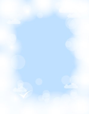 Abstract white shining cloud vector background clipart