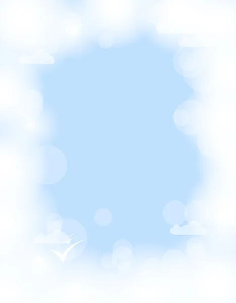 Abstrakte weiße glänzende Wolkenvektor Hintergrund — Stockvektor