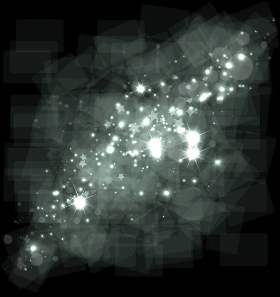 Estrellas de galaxia abstractas en el fondo espacial del cielo oscuro — Vector de stock