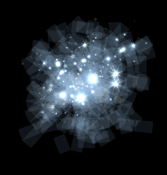 Étoiles abstraites galaxie sur fond d'espace ciel sombre — Image vectorielle