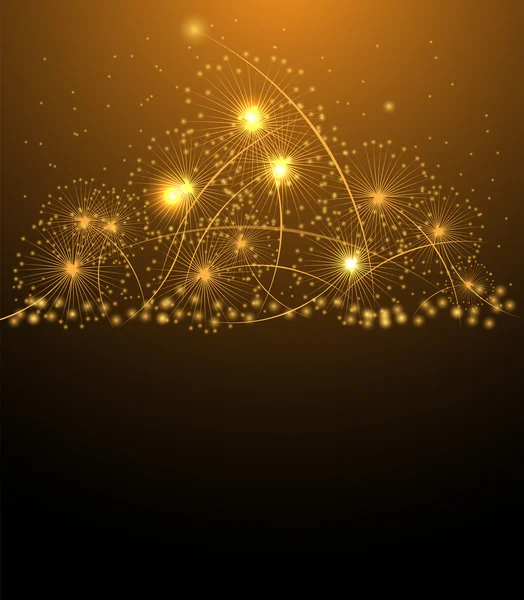 Рождественский салют звезда и с Новым годом — стоковый вектор