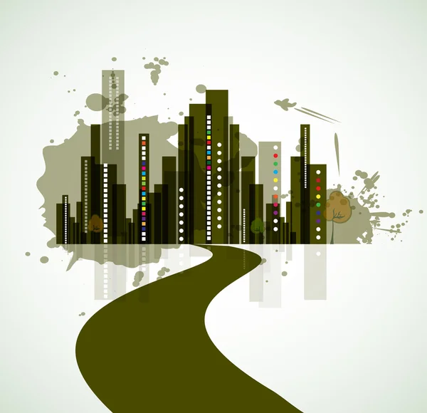 Immobilier fond de ville paysage urbain — Image vectorielle