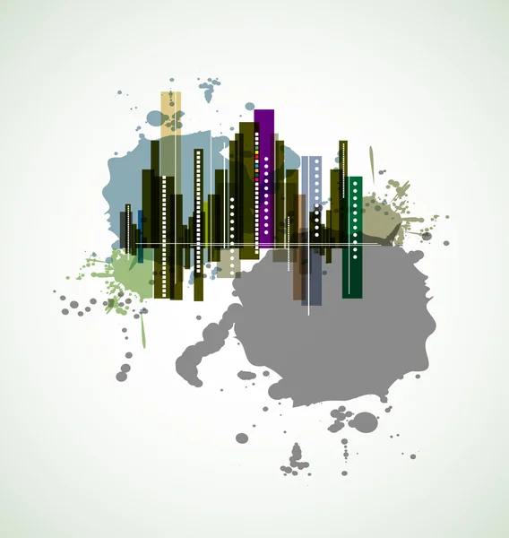 Real estate city background business landscape urban — Stock Vector