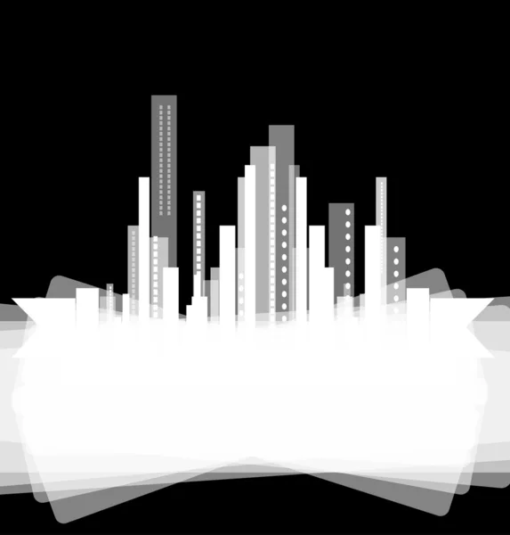 Immobilier ville arrière-plan paysage d'affaires — Image vectorielle