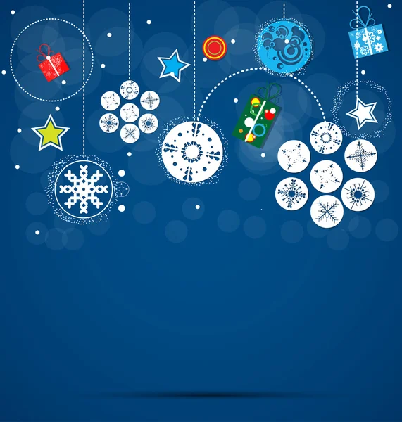 快乐圣诞背景和快乐新的一年 — 图库矢量图片