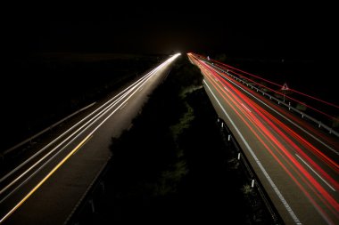 Speed in highway night clipart