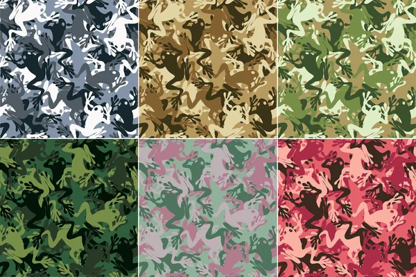Naadloze schedel camouflage patroon — Stockvector