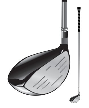 Golf club on white background clipart