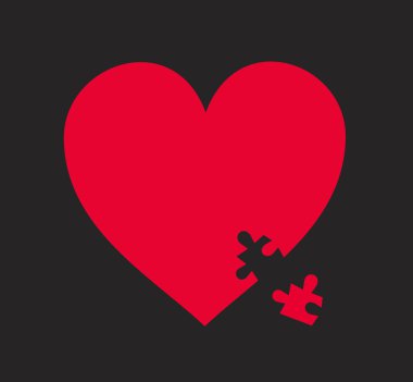 Heart puzzle clipart