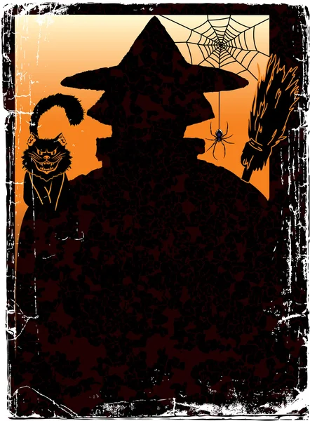 Halloween jack ile bir poster. vektör çizim — Stok Vektör