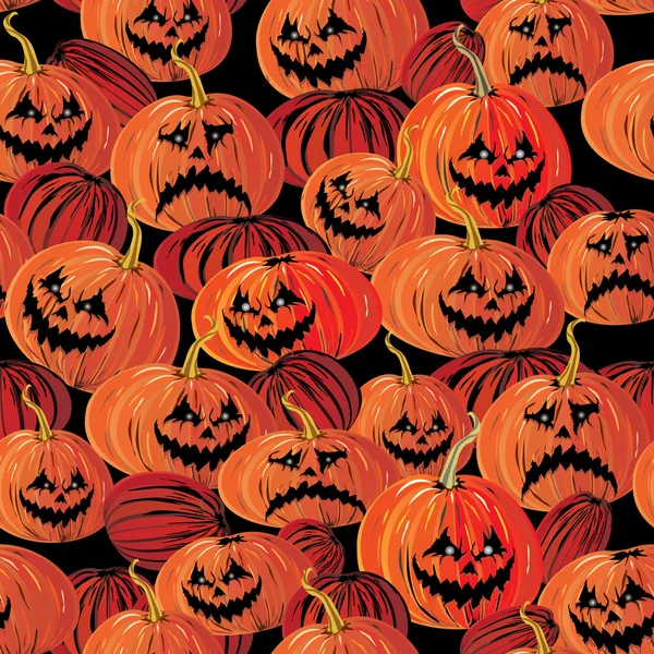 Halloween bezešvé pozadí s dýně — Stockový vektor