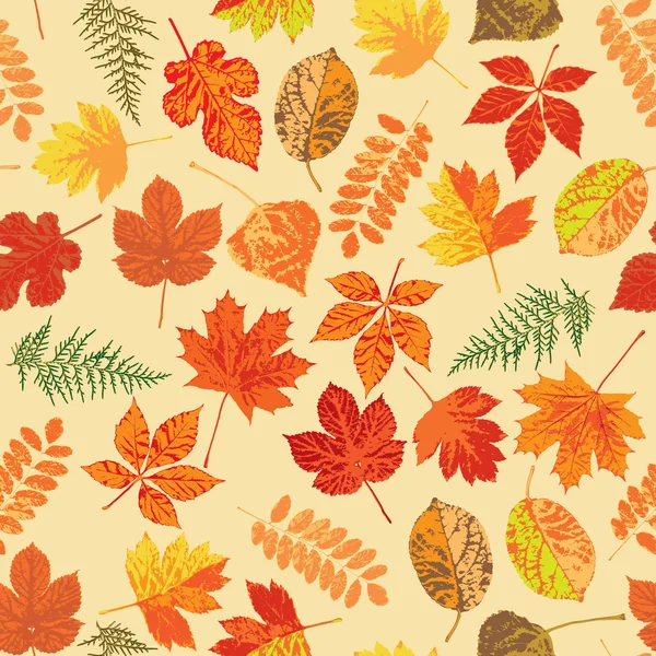 stock vector Autumn leaves, seamless