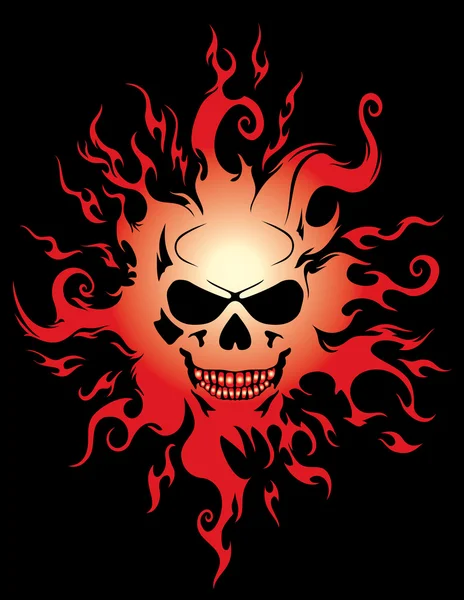 Evil burning Halloween symbol. — Stock Vector
