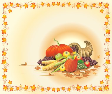 Autumn Thanksgiving Template clipart