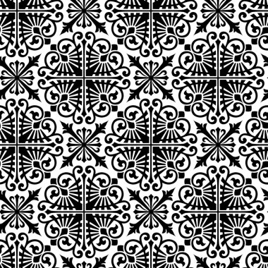 Vector. Seamless damask pattern clipart